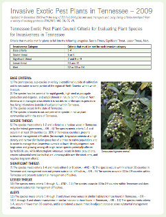 Tennessee Invasive Plant Council